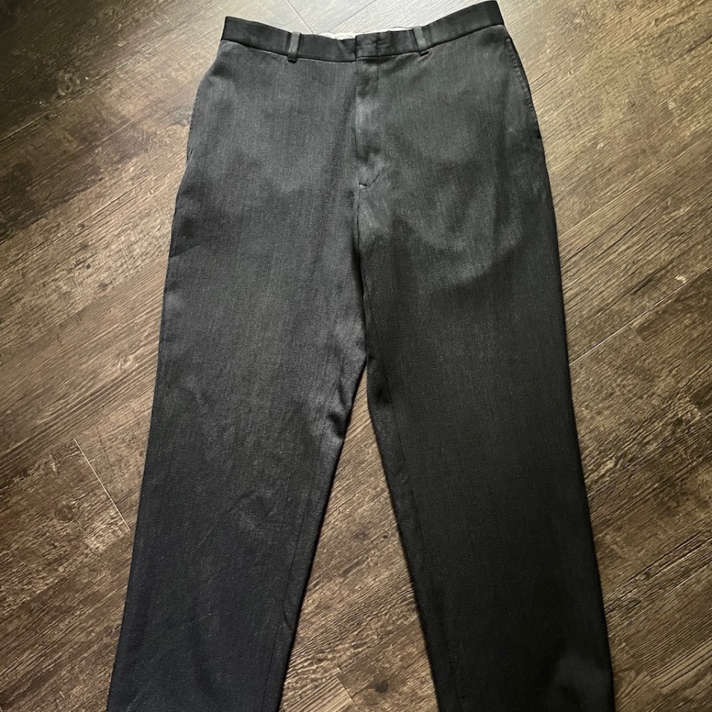 L.L. Bean Men's Vintage 100% Wool Pants, 33 waist, Charcoal